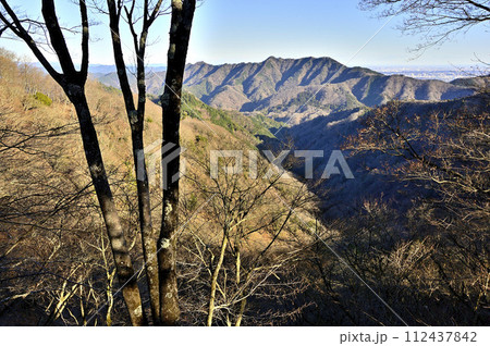 丹沢の能ノ爪 鍋嵐東尾根より相州アルプスを望む 丹沢の能ノ爪 鍋嵐東尾根より相州アルプスを望む 112437842