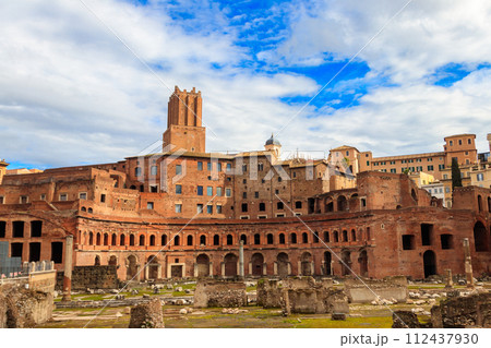 Trajan's Market (Mercati di Traiano) is a large complex of ruins in the city of Rome, Italy 112437930