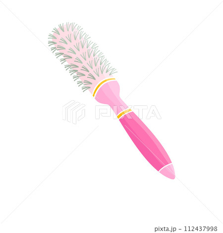 pink hair brush color vector illustration 112437998
