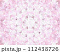 桜色の万華鏡、幾何学模様のタイル 112438726