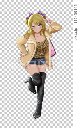 Gal style girl anger Gal style girl anger 112439146