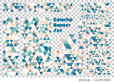Banner set_triangle mosaic_colorful Banner set_triangle mosaic_colorful 112441663