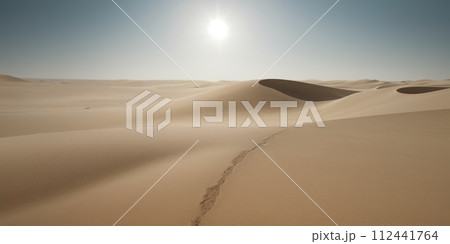 日差しの厳しい砂漠、generative ai 112441764