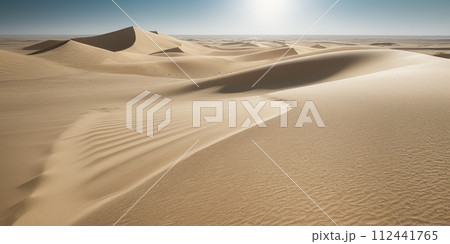 日差しの厳しい砂漠、generative ai 112441765