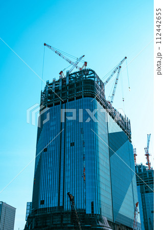 大規模建設現場 再開発が進む高輪周辺 2024.02　k-4 ライトカラー 112442655