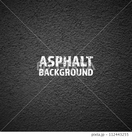 Asphalt road texture, concrete highway surface. Pattern with grainy structure, grunge stone background. Vector illustration Asphalt road texture, concrete highway surface. Pattern with grainy structure, grunge stone background. Vector illustration 112443255