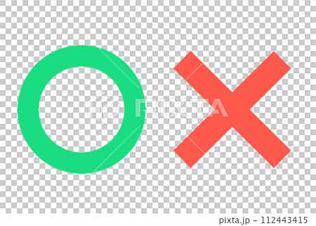 Green and red | Simple round mark 112443415