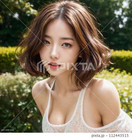 露出度の高い巨乳のお姉さん 112443515