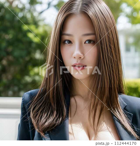 仕事中のセクシーな後輩 112444170