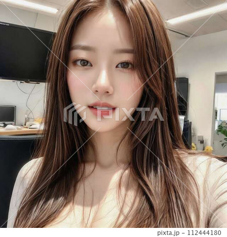 仕事中のセクシーな後輩 112444180