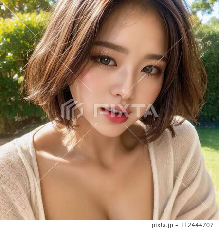 ニットの巨乳お姉さん 112444707