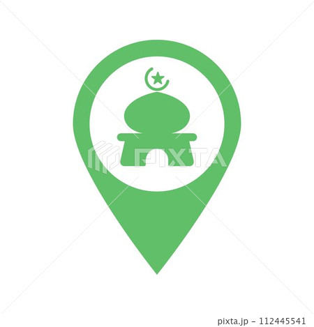 Mosque icon design template 112445541