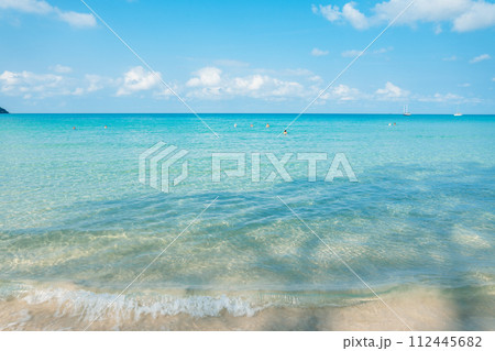 Sea,The water is very clear at the beach on the island Sea,The water is very clear at the beach on the island 112445682