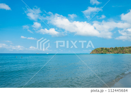 Sea,The water is very clear at the beach on the island Sea,The water is very clear at the beach on the island 112445684