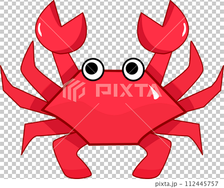 Cute red crab. a sea creature in a cartoon childish style 112445757