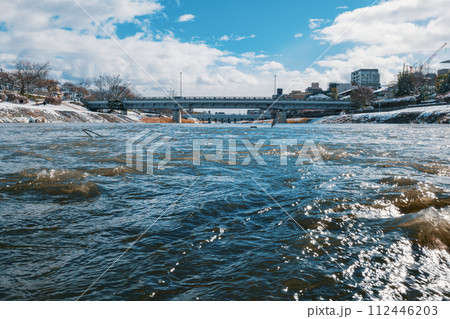 京都 鴨川の冬景色 京都 鴨川の冬景色 112446203