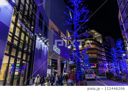 東京 渋谷区の都市風景 渋谷パルコの夜景 東京 渋谷区の都市風景 渋谷パルコの夜景 112446206