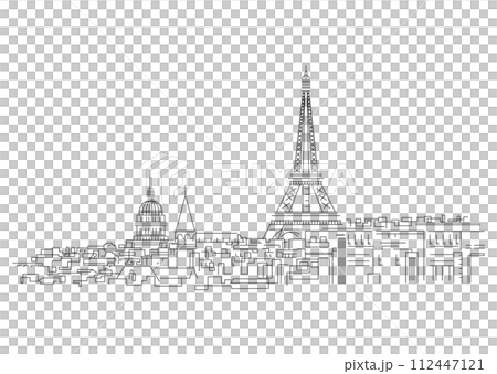 nuance_illustration_パリ、フランス、ヨーロッパ、景観 112447121