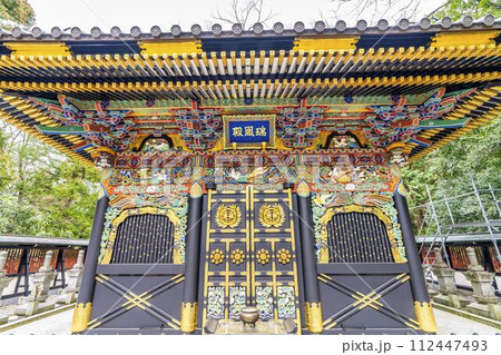 早春の瑞鳳殿 拝殿 宮城県仙台市 早春の瑞鳳殿 拝殿 宮城県仙台市 112447493