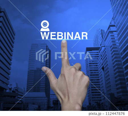 Business seminar online concept Business seminar online concept 112447876