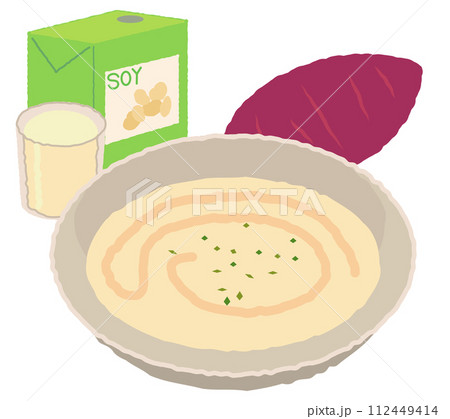 豆乳とサツマイモ入りのスープ 112449414