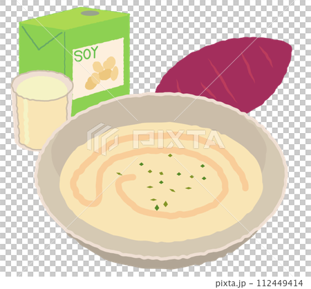 豆乳とサツマイモ入りのスープ 112449414
