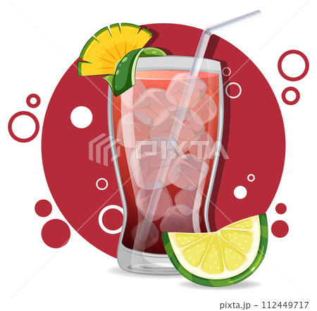 Refreshing Citrus Cocktail Illustration Refreshing Citrus Cocktail Illustration 112449717