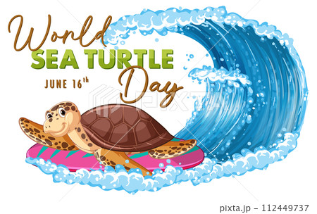 Celebrating World Sea Turtle Day Illustration 112449737