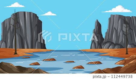 Serene Mountain Lake Landscape 112449738