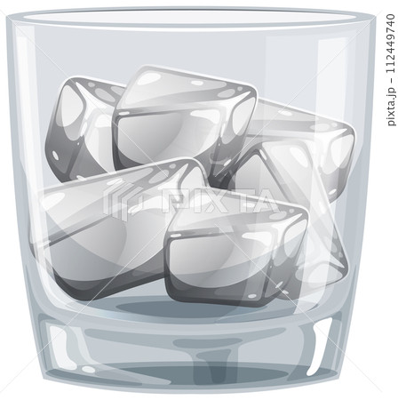 Chilled Drink in a Glass with Ice 112449740