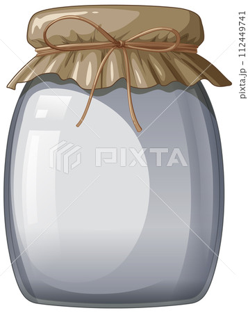 Vintage Glass Jar with Paper Lid 112449741