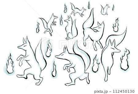 狐火のイラスト 狐火のイラスト 112450130