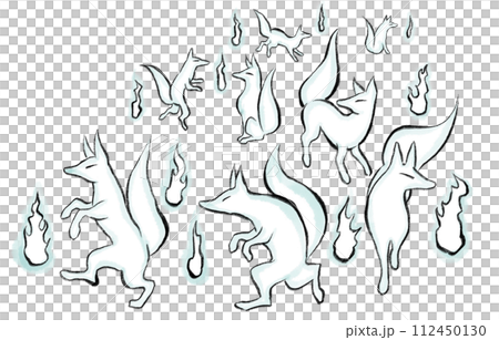 狐火のイラスト 狐火のイラスト 112450130