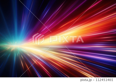 Abstract image of speed motion light on a dark background 112451401