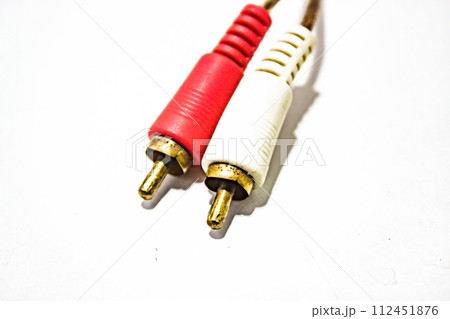 A picture of Audio , video pin on white background A picture of Audio , video pin on white background 112451876