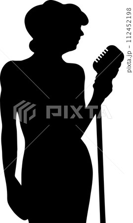 The Lady Singer image for music or entertainment concept. The Lady Singer image for music or entertainment concept. 112452198
