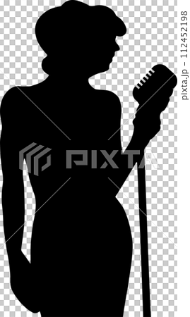 The Lady Singer image for music or entertainment concept. The Lady Singer image for music or entertainment concept. 112452198