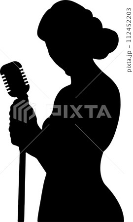 The Lady Singer image for music or entertainment concept. The Lady Singer image for music or entertainment concept. 112452203