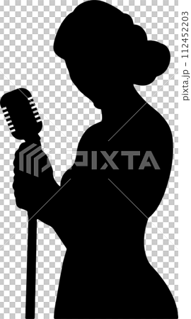 The Lady Singer image for music or entertainment concept. The Lady Singer image for music or entertainment concept. 112452203
