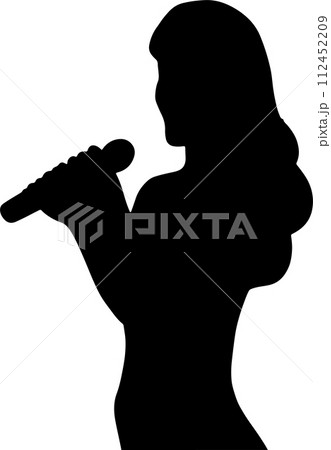 The Lady Singer image for music or entertainment concept. The Lady Singer image for music or entertainment concept. 112452209