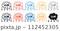 カラフルなLLMのアイコンセット 112452305