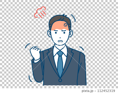 An angry office worker, businessman 112452319