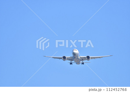 飛行機　旅客機　離陸　旅行　出張　空　ビジネスイメージ 112452768