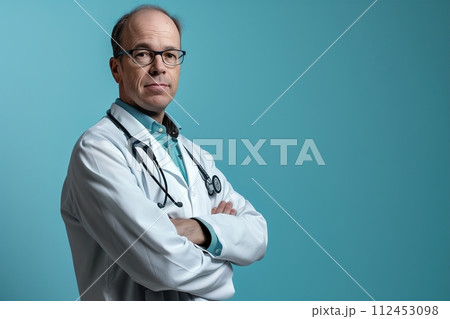 Professional in Medicine: Portrait of a Caucasian Male Doctor 112453098