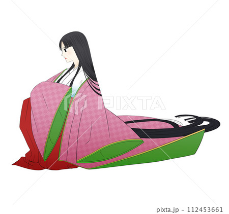平安時代の女性 カラー 影有りのイラスト素材 [112453661] - PIXTA