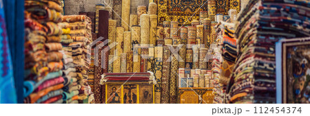 Turkish carpet market. Turkish carpets for sale BANNER, LONG FORMAT 112454374