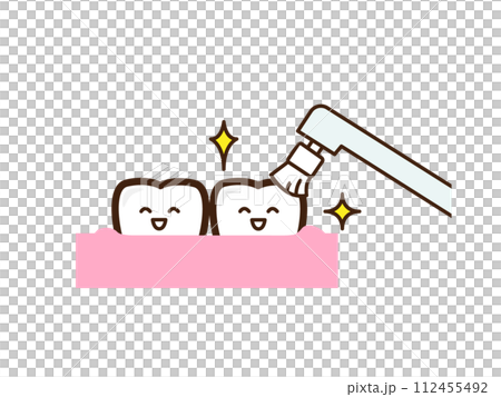 正在牙醫那裡刷牙 112455492