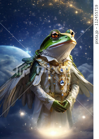 カエルの天使 宇宙のアートのイラスト素材 [112455719] - PIXTA
