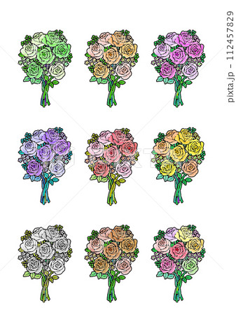 ステンドグラス 薔薇のブーケ