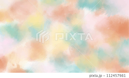 Abstract colorful watercolor background.Hand painted watercolor. vector 112457981